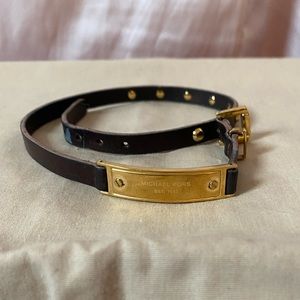 Leather studded Michael Kors wrap bracelet